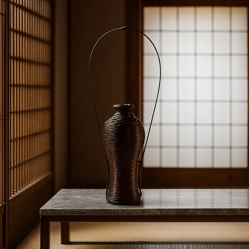 Sakura Obsidian Vase