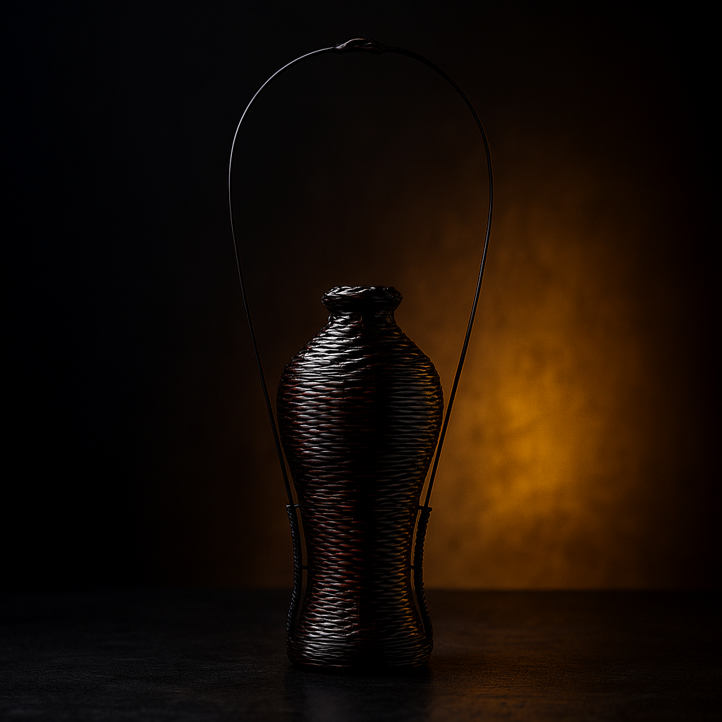 Sakura Obsidian Vase