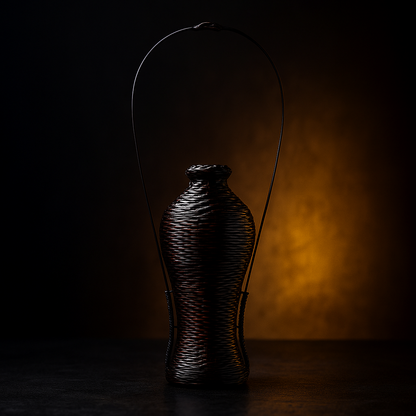 Sakura Obsidian Vase